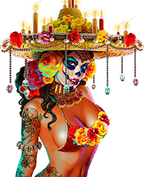 Женщина мексиканка праздник мертвых игра.